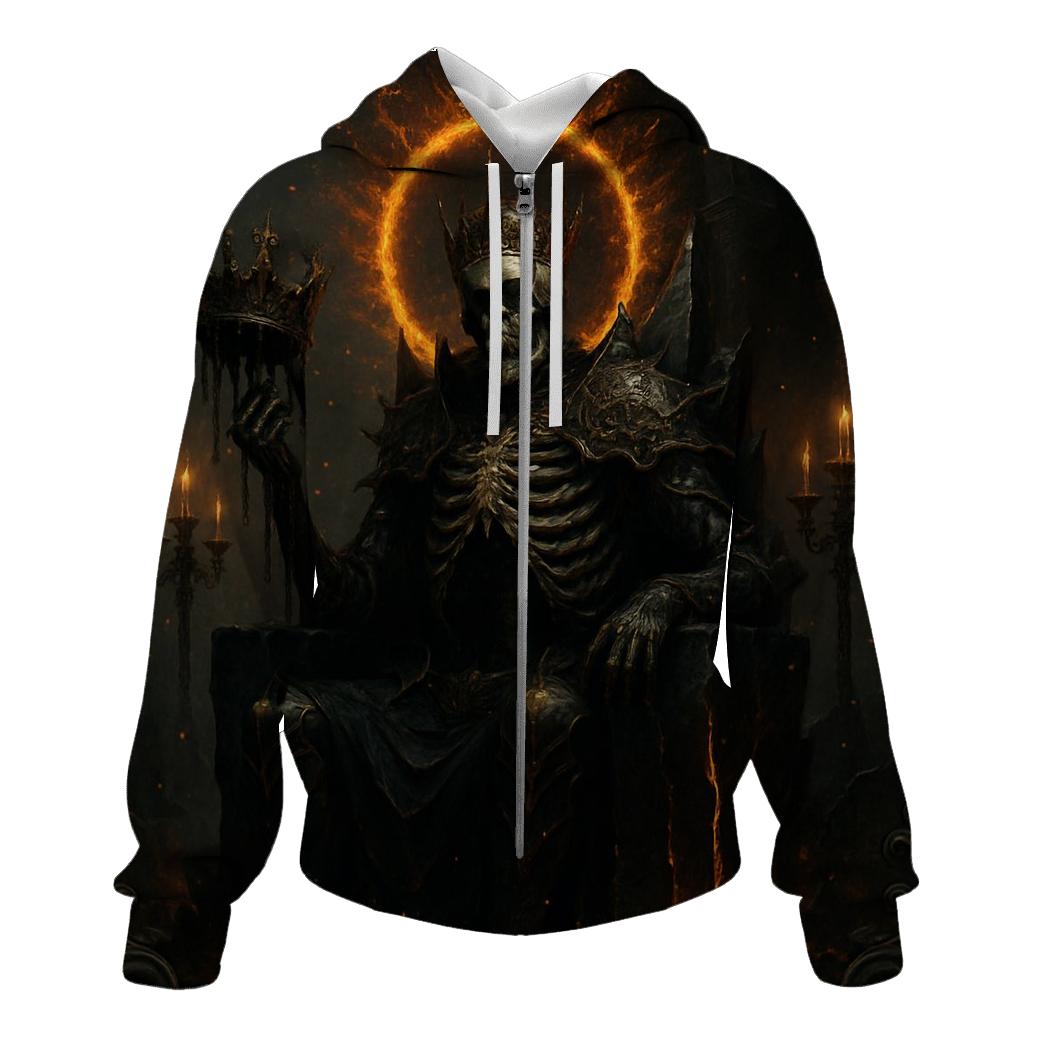 Obsidian Crown Of The Ash King zip-up hoodies