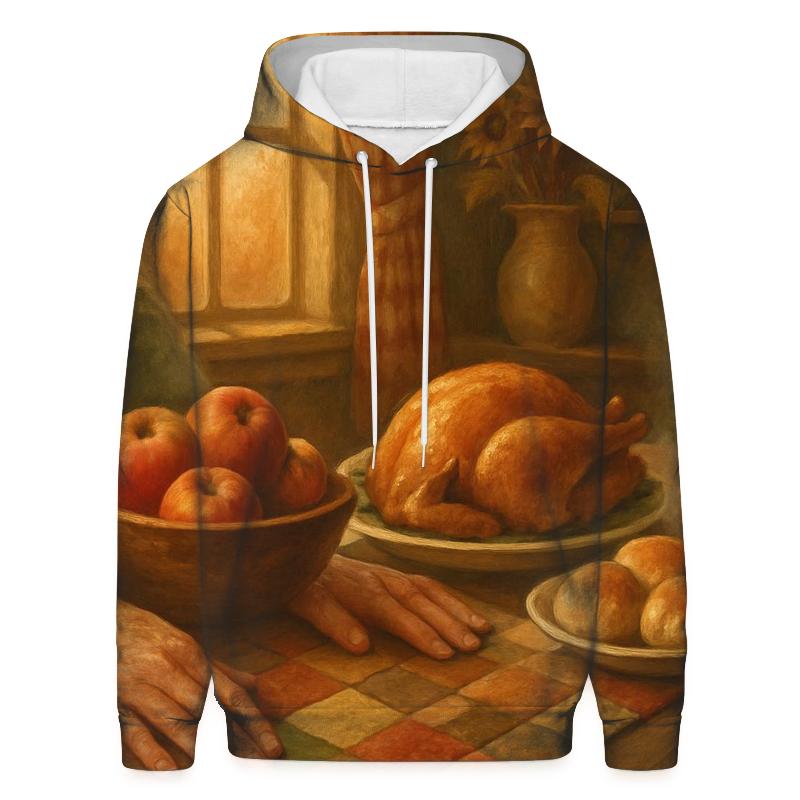Grandmother Quilt Tabletop Gratitude Still Life premium hoodies