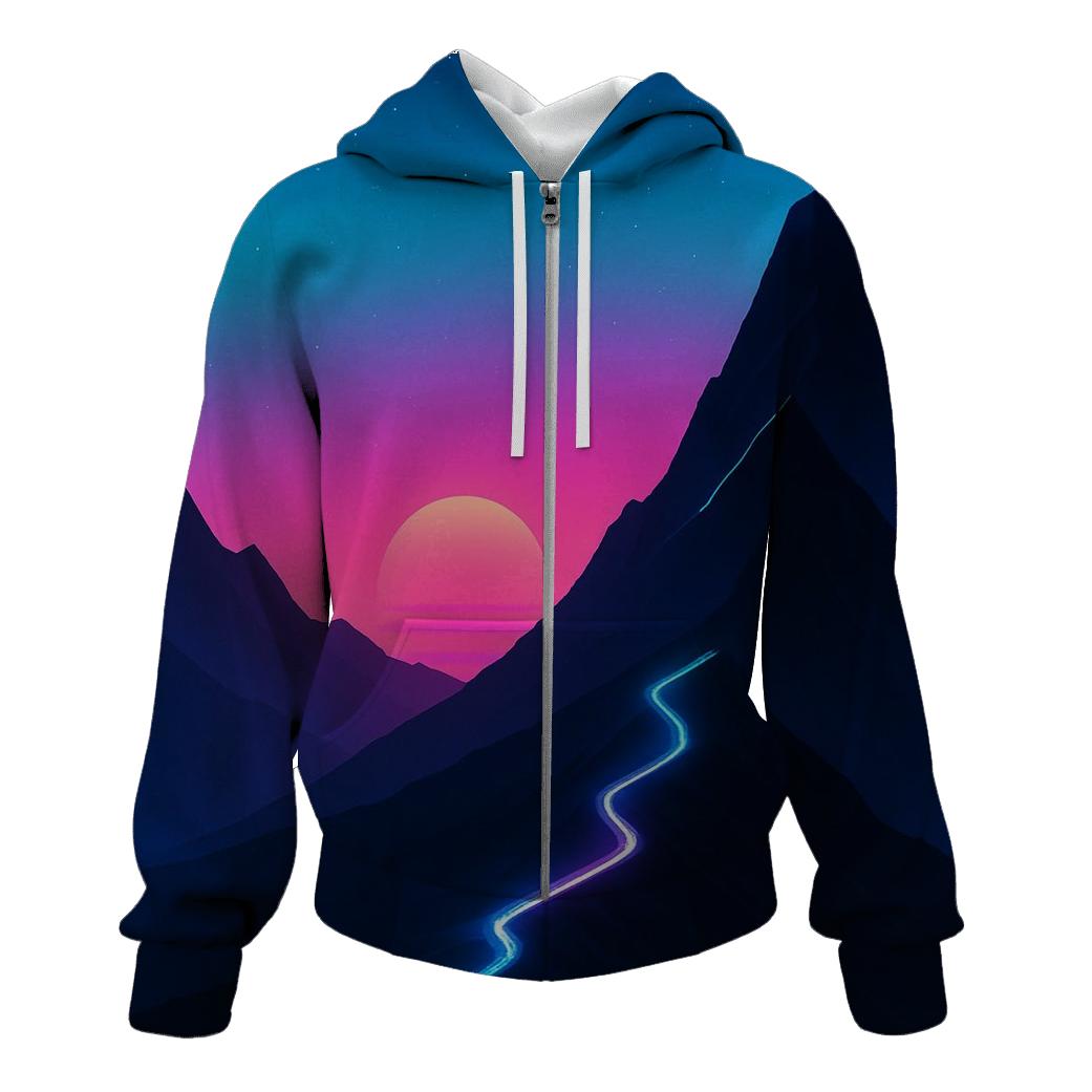 Neon Ridge Afterglow hoodie designs