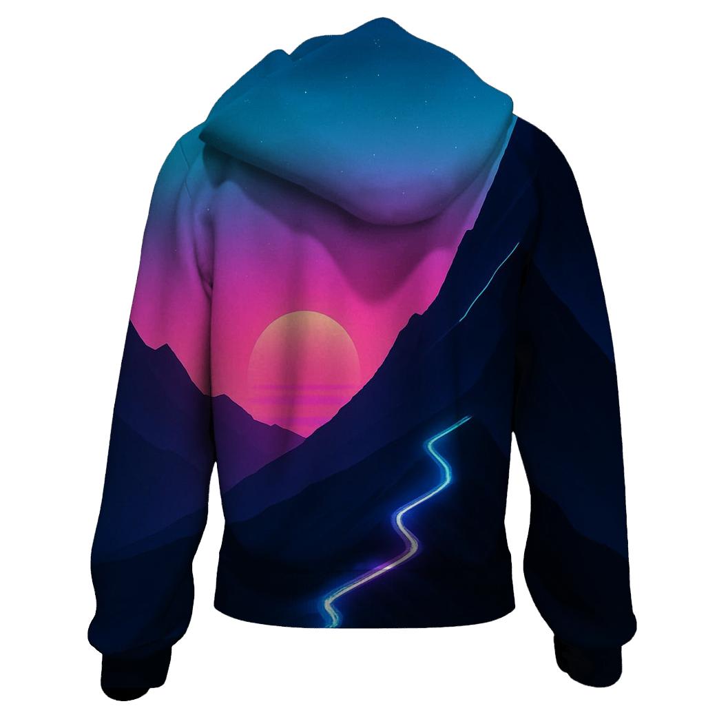 Neon Ridge Afterglow hoodie designs