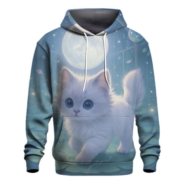 Moonlit Purrdition Garden graphic hoodies