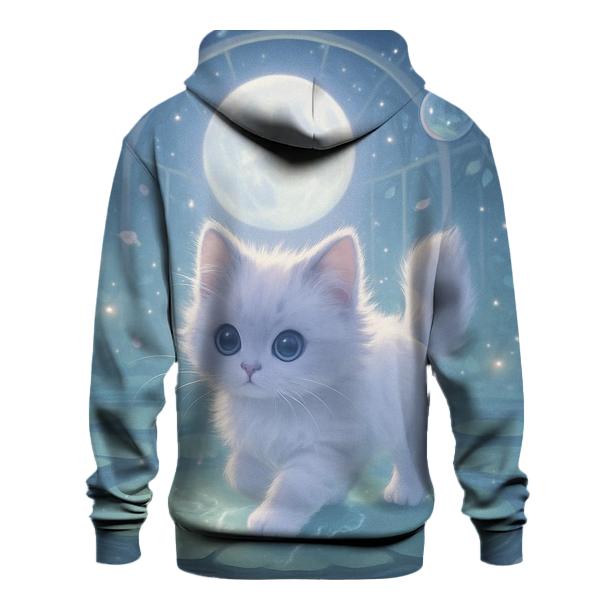 Moonlit Purrdition Garden graphic hoodies
