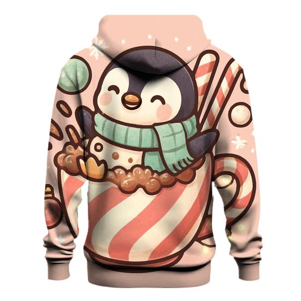 Peppermint Penguin Bubble Bath Bash graphic hoodies