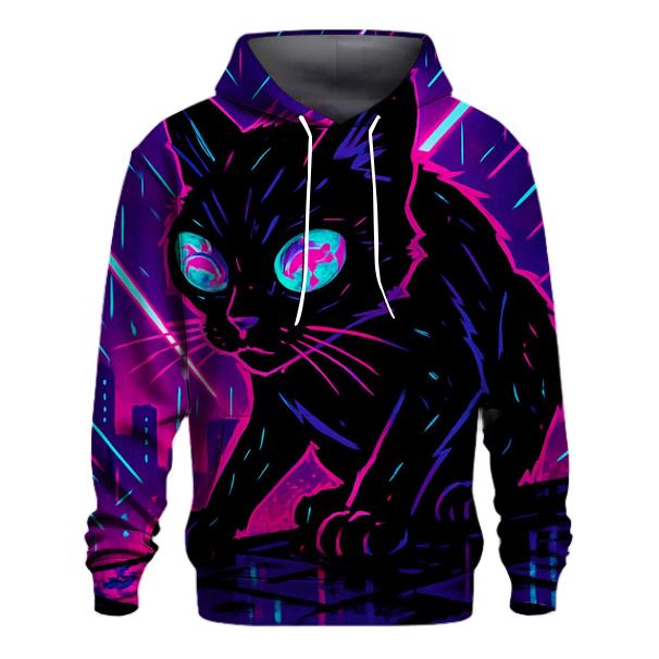 Neon Alley Koi Circuit Cat heavyweight hoodies