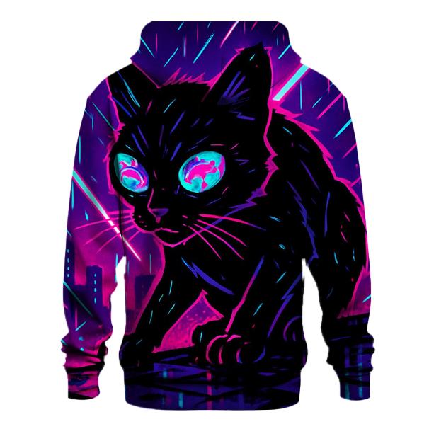 Neon Alley Koi Circuit Cat heavyweight hoodies