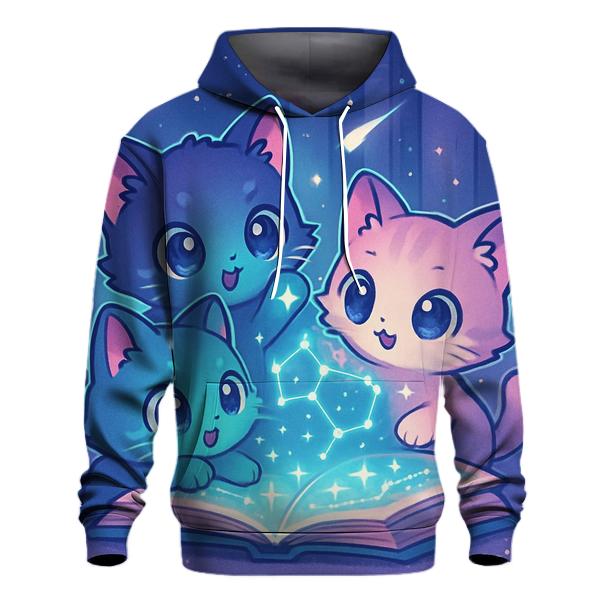 Starlit Library Of Whisker Maps graphic hoodies