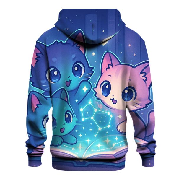 Starlit Library Of Whisker Maps graphic hoodies
