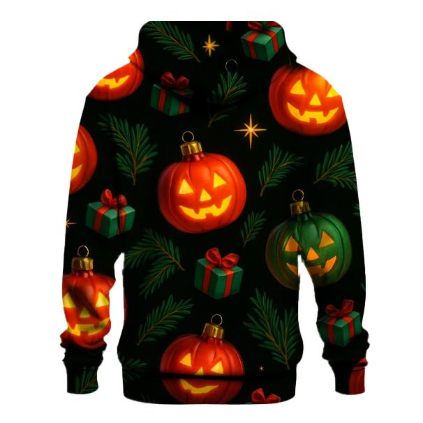 Midnight Ornament Pumpkin Scatter On Black Background pullover hoodies