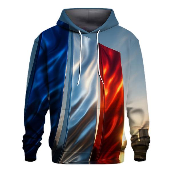 France Metallic Tricolor Skyline hoodie trends