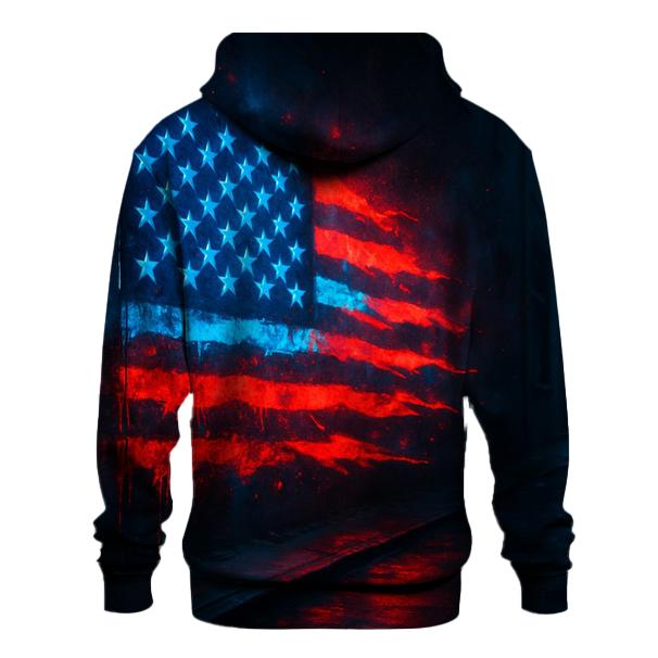 Neon Alley Starburst Banner zip-up hoodies