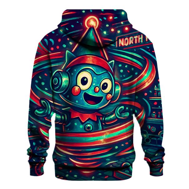 Robot Elf Workshop Gift Wrap Tornado hoodie trends