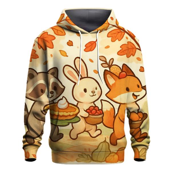 Woodland Friends Harvest Parade heavyweight hoodies