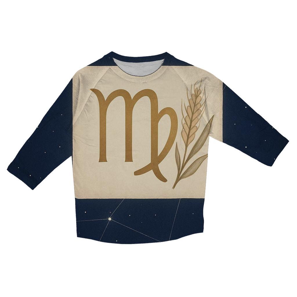 Virgo Sheaf Of Wheat Star Map cotton quarter sleeve shirts