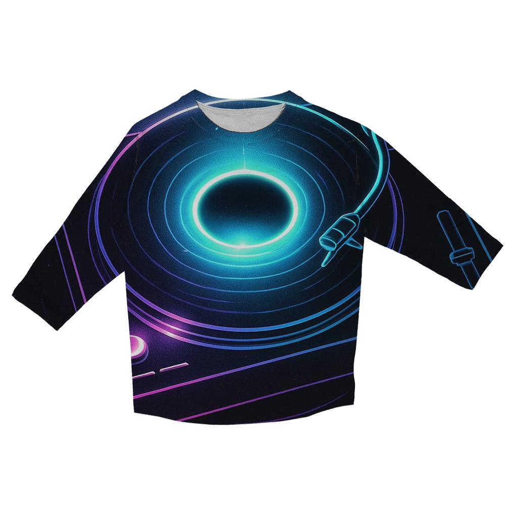 Neon Turntable Portal stylish quarter sleeve tops