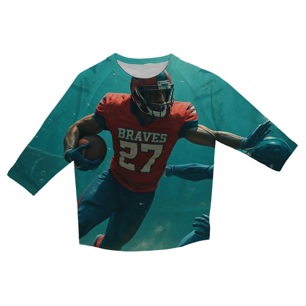 Undersea Dome Gridiron Braves Vs Cubs cotton quarter sleeve shirts