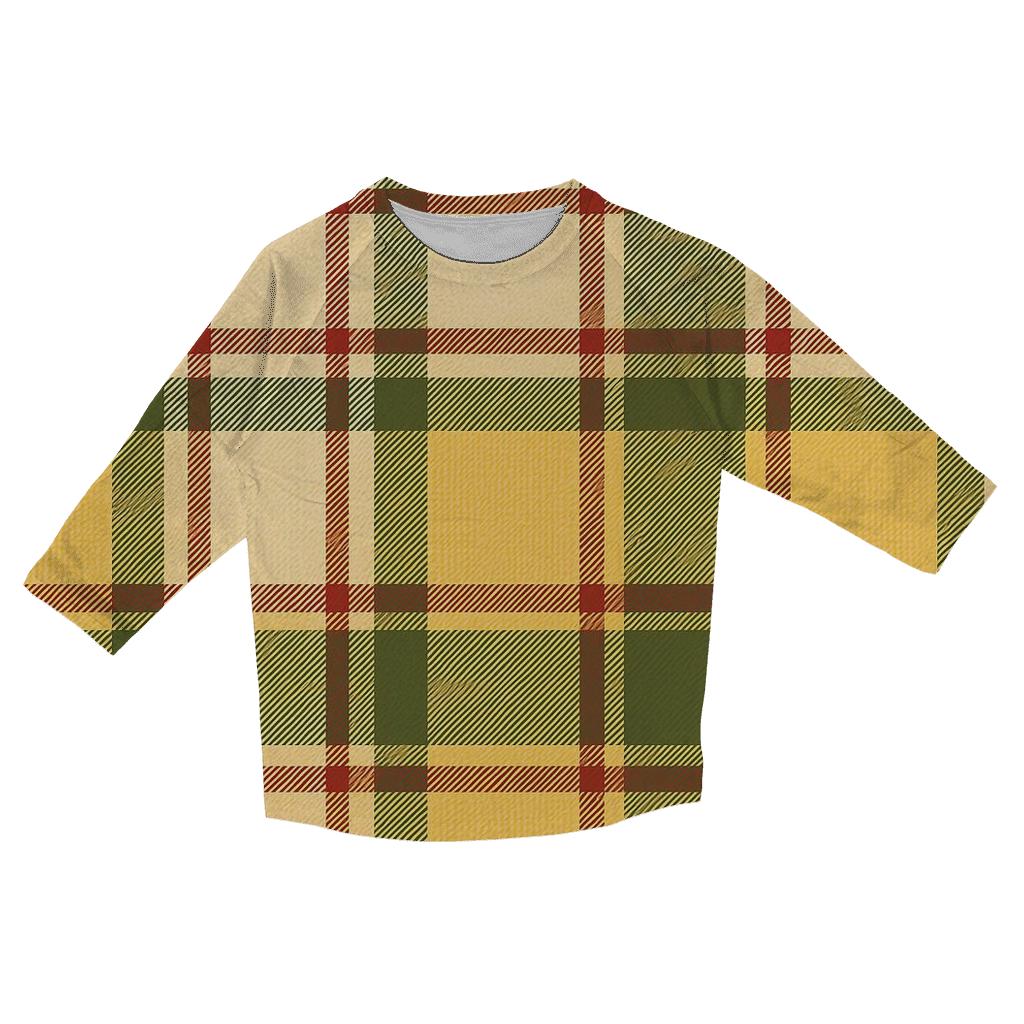 Kitchen Harvest Plaid printed three quarter sleeve shirts