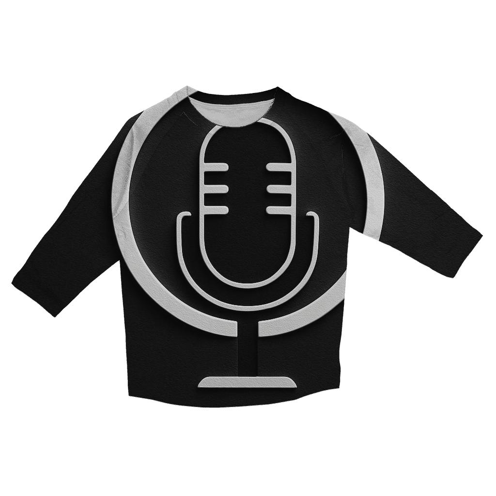 Monochrome Mic Eclipse printed three quarter sleeve shirts