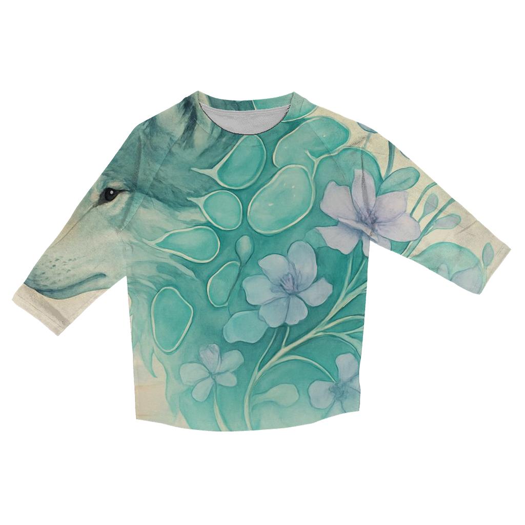 Tideglass Wolf Dream Atlas fashion 3/4 sleeve shirts