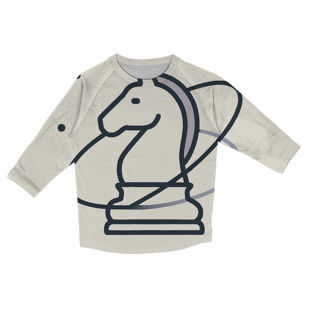 Orbiting Chess Piece Minimal Icon Set stylish quarter sleeve tops