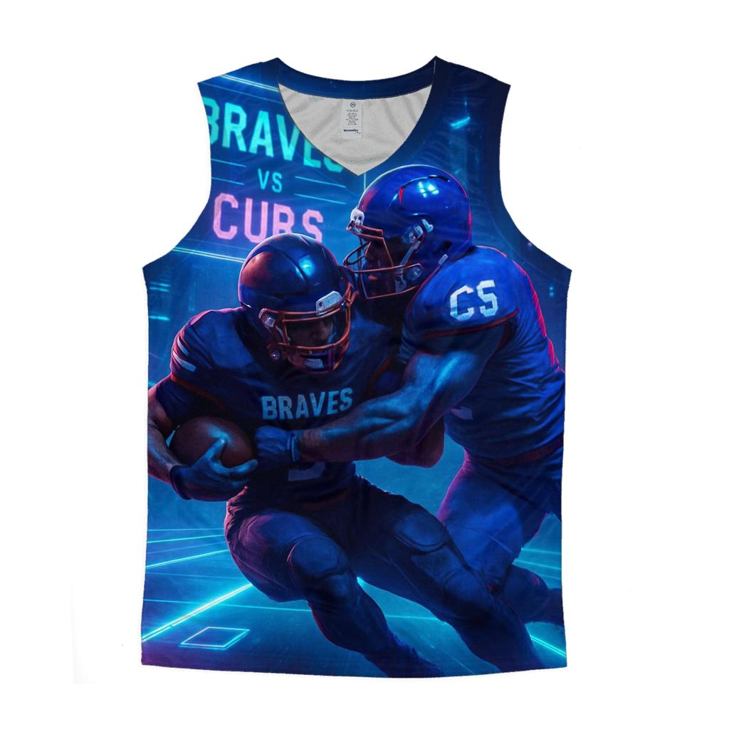 Neon Skybridge Clash Braves Vs Cubs sports performance tank tops