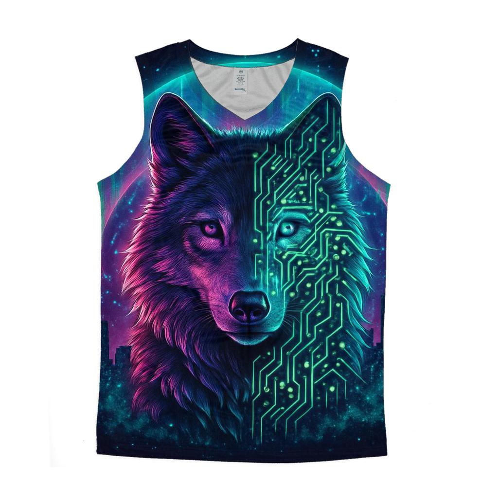 Aurora Circuit Wolf Sentinel designer workout tanks