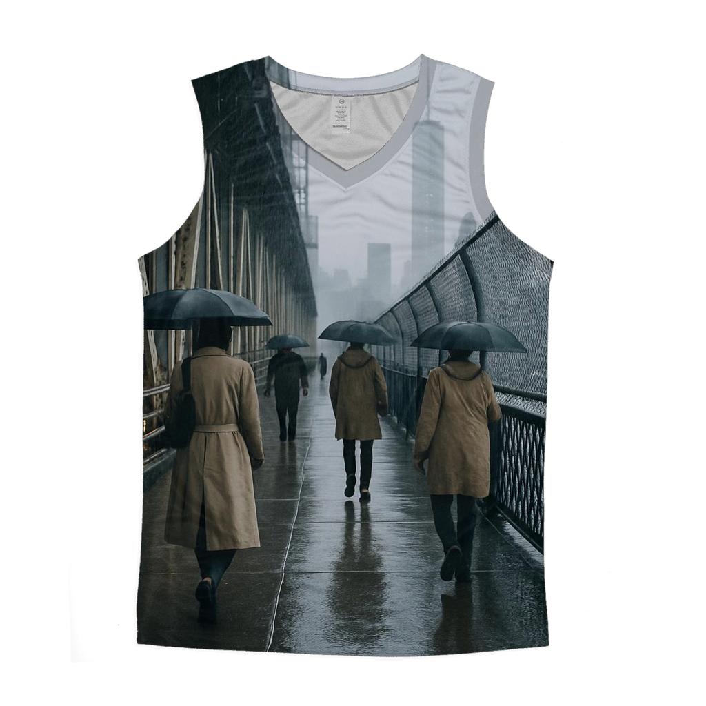 Rain Glossed Lower Manhattan From Manhattan Bridge Walkway stylish racerback tanks