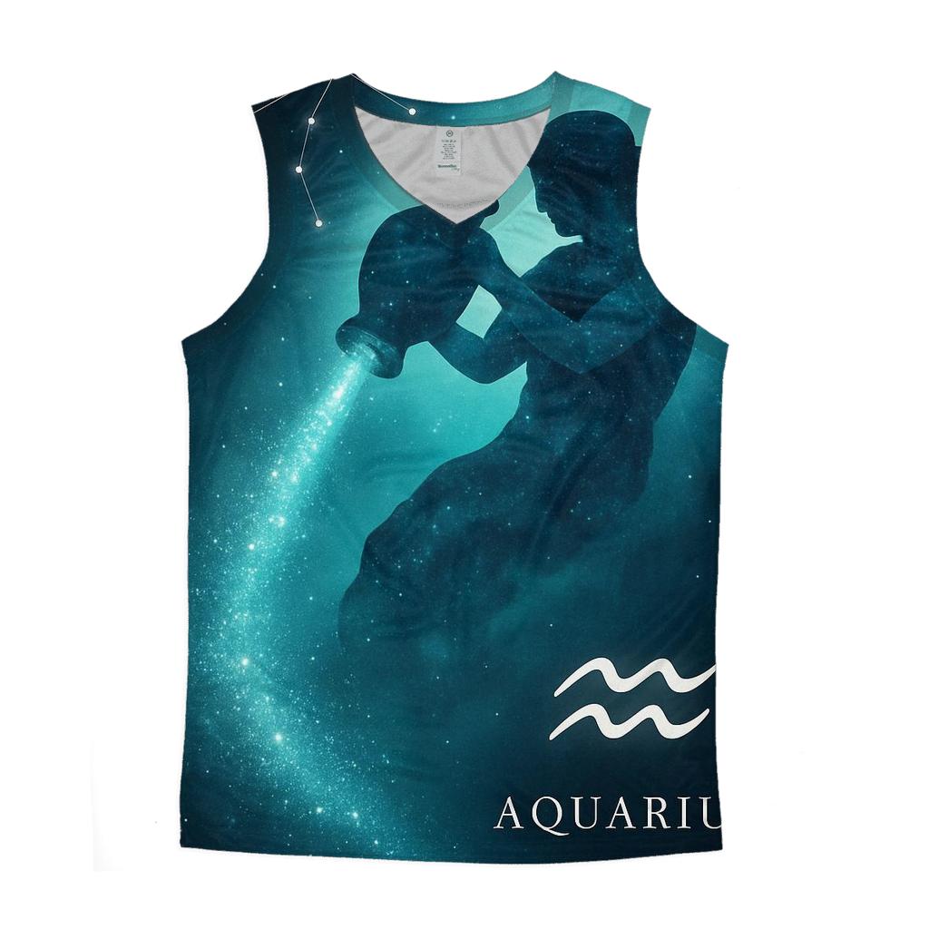 Aquarius Water Bearer Nebula Pour trendy fitted tank tops