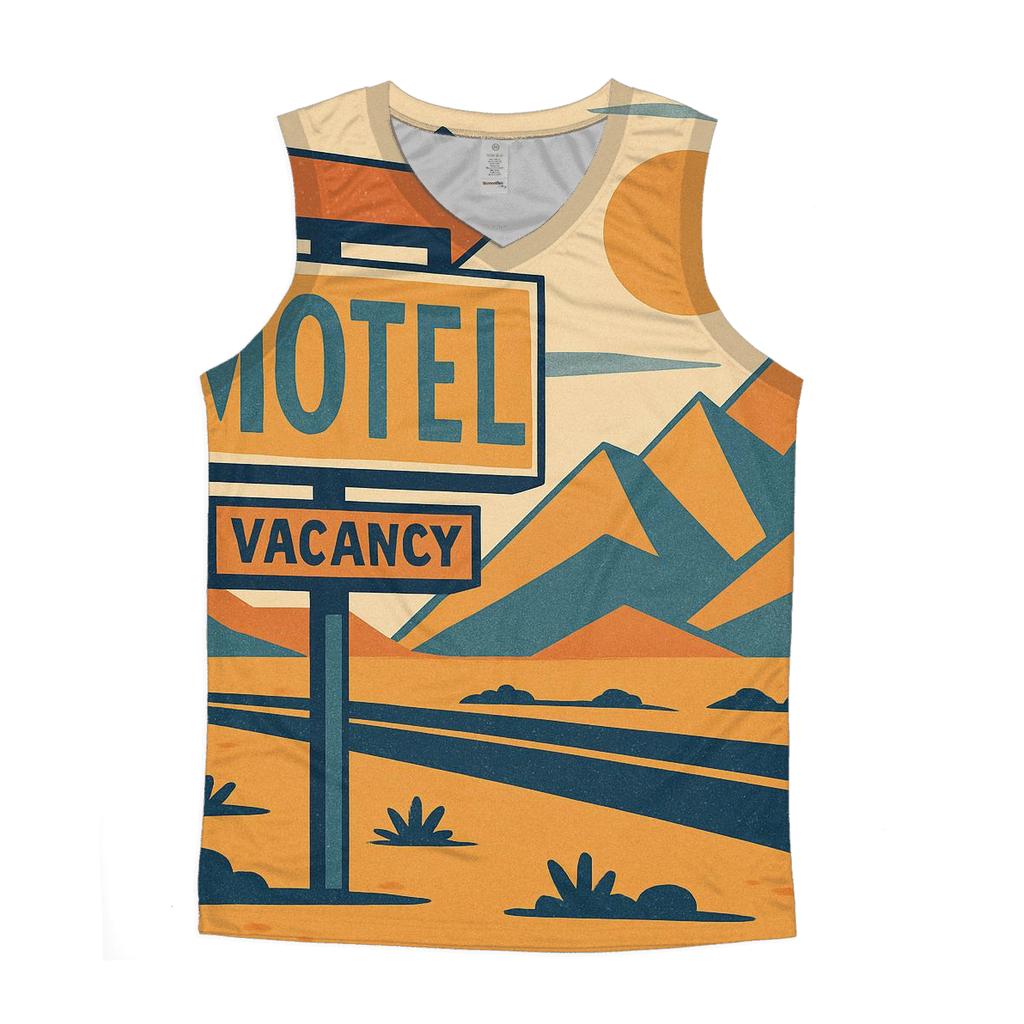 Desert Motel Postcard Geometry stylish racerback tanks