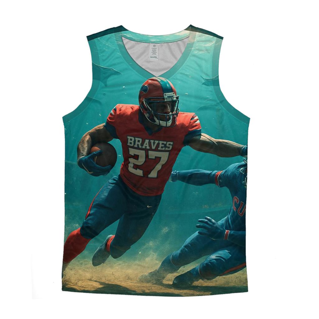 Undersea Dome Gridiron Braves Vs Cubs casual summer tank tops