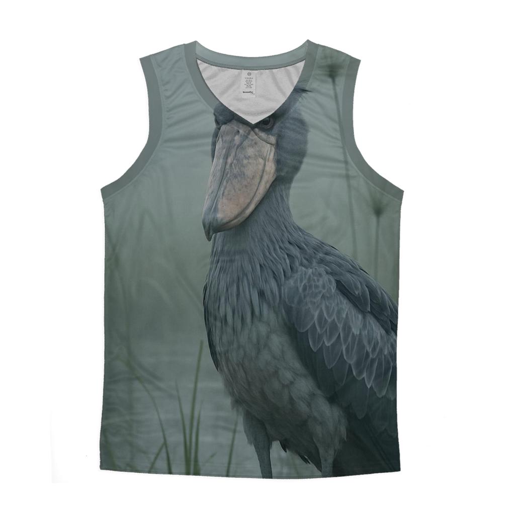 Reedbed Sentinel Shoebill cotton sleeveless tops