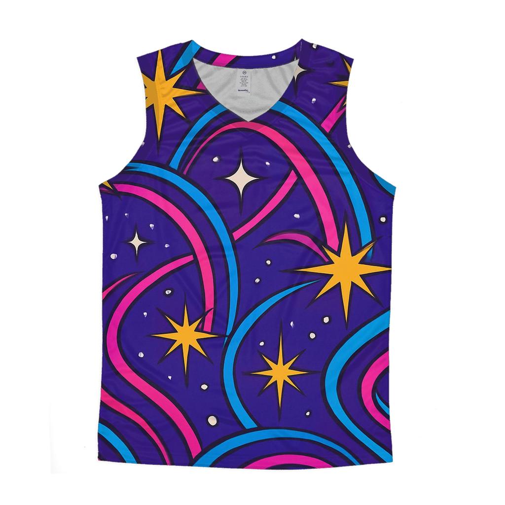 Vector Roller Rink Starburst Trail trendy fitted tank tops