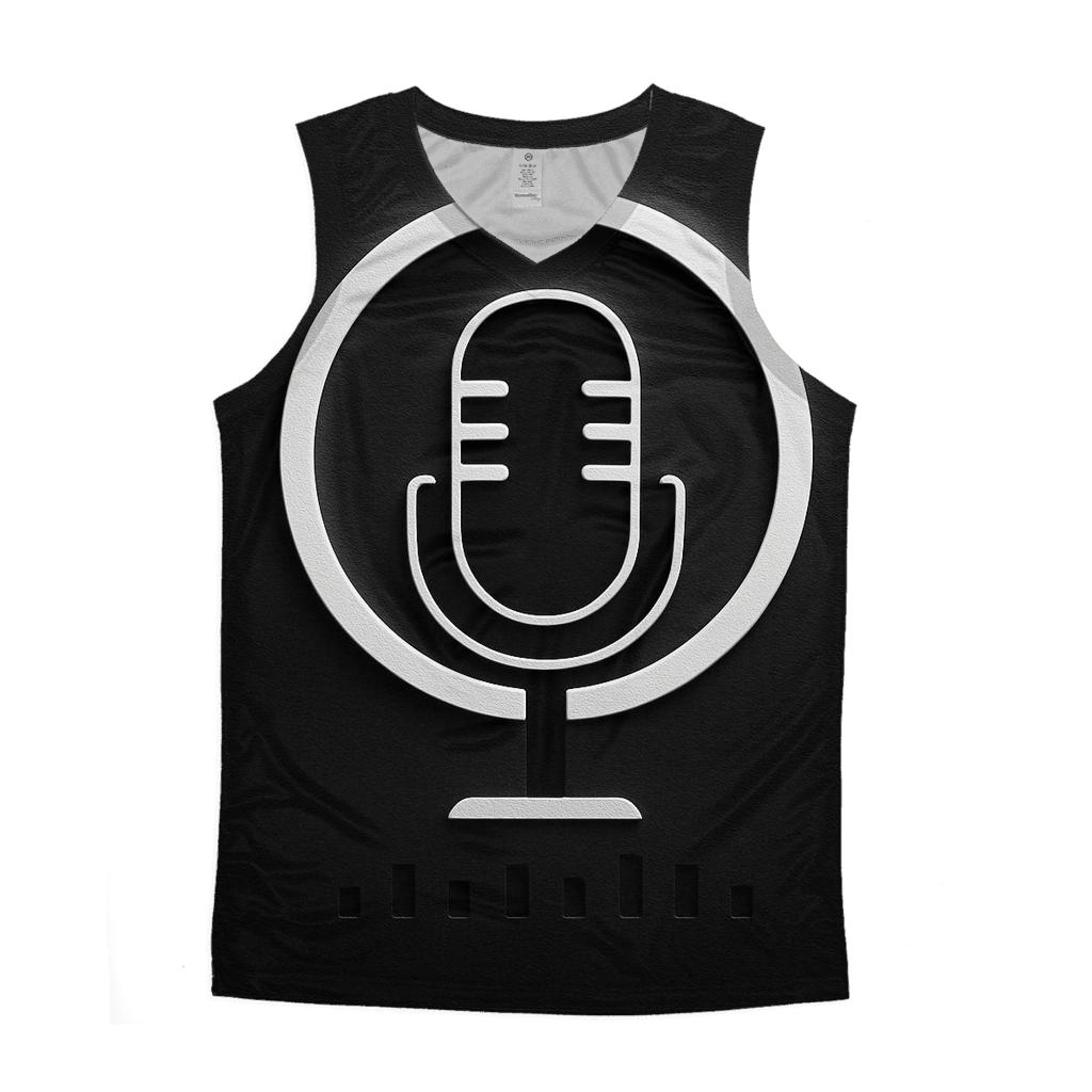 Monochrome Mic Eclipse graphic print tank tops