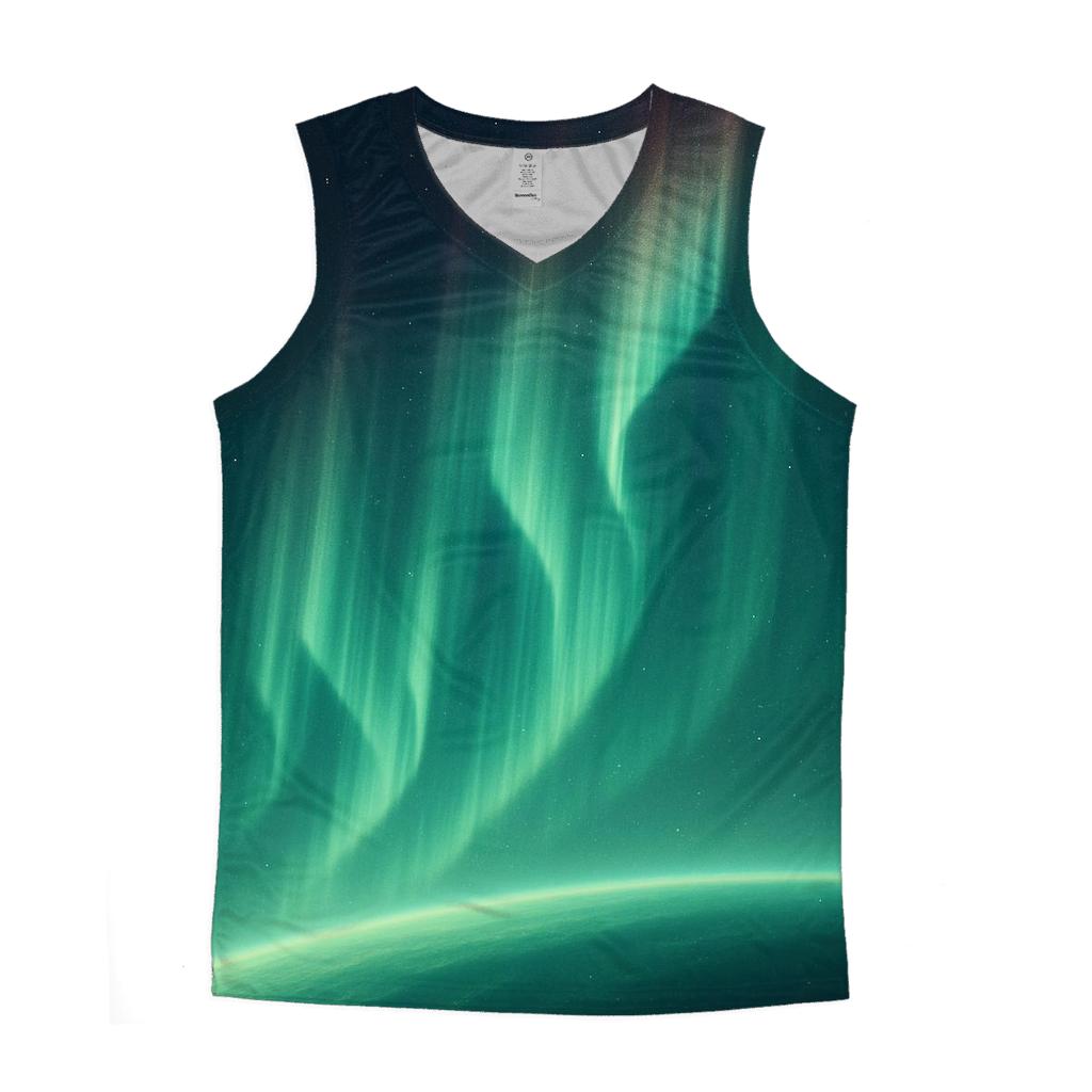 Aurora Ribbon Over Polar Limb cotton sleeveless tops