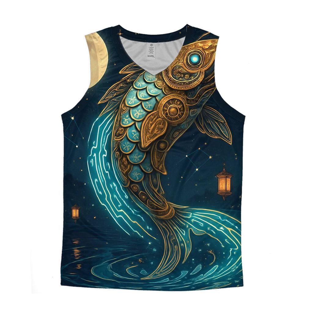 Clockwork Koi Comet sports performance tank tops