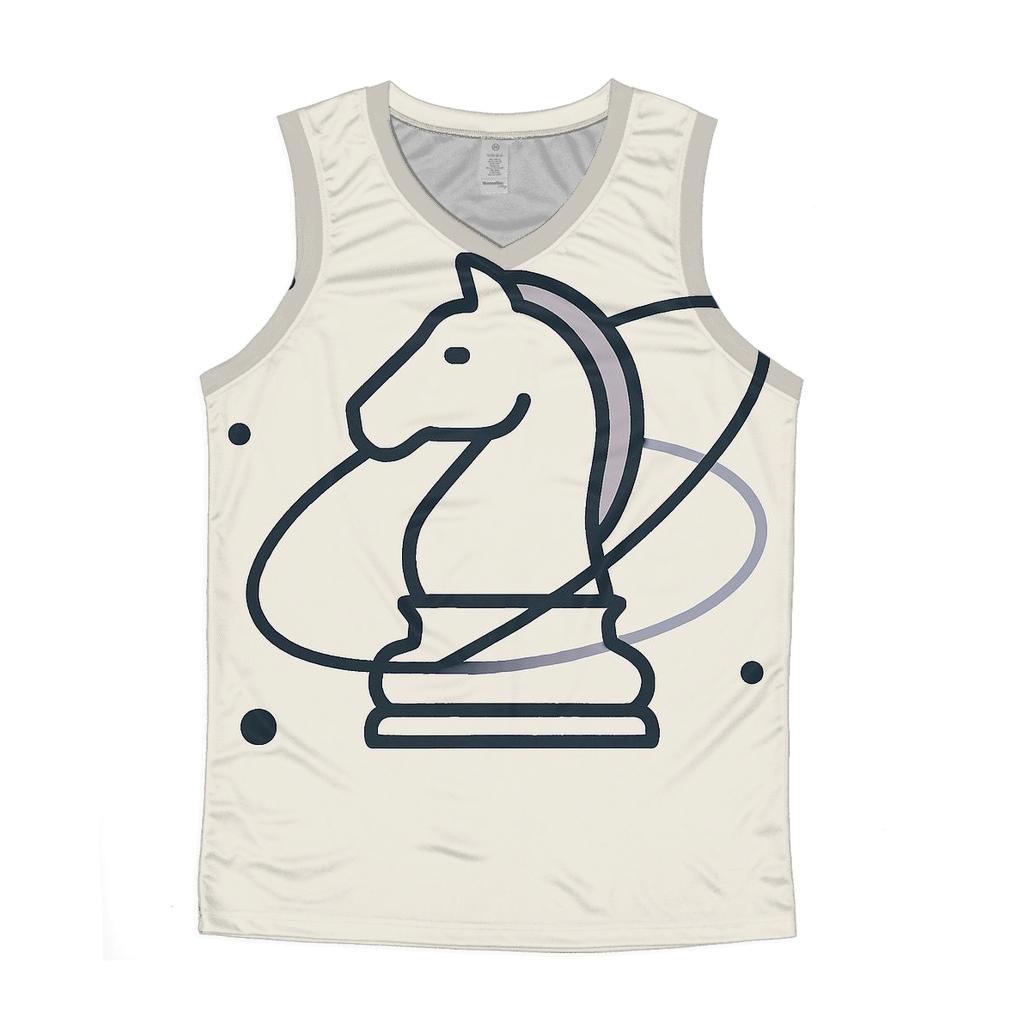 Orbiting Chess Piece Minimal Icon Set graphic print tank tops