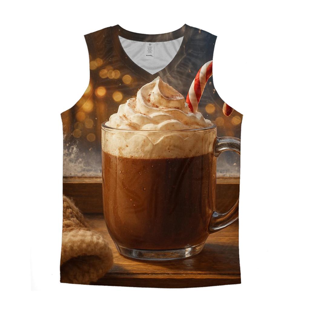 Hot Cocoa On The Frosted Windowsill custom tank tops