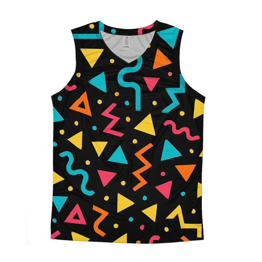 Arcade Carpet Memphis Maze personalized athletic tanks