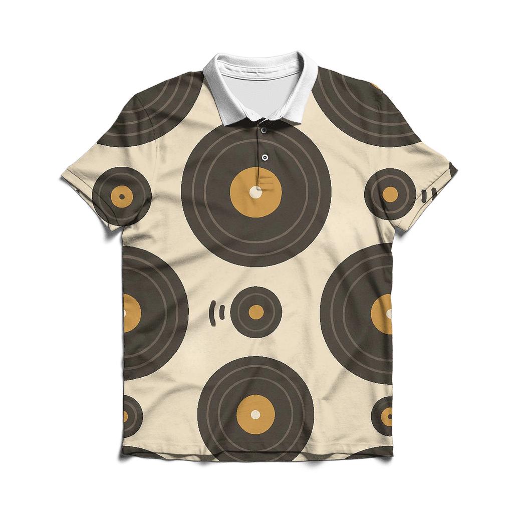 Groovy Vinyl Record Rings personalized polo shirts
