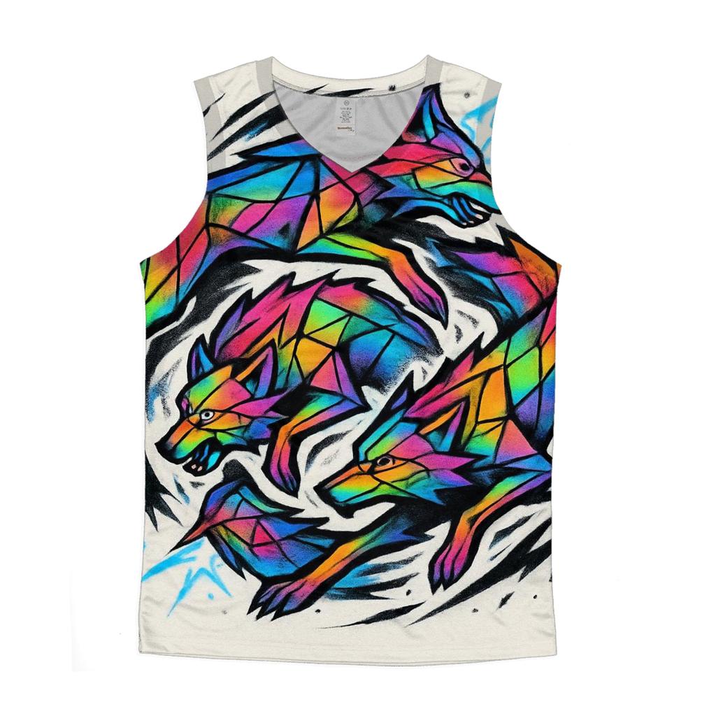Prismatic Totem Pack Spiral graphic print tank tops