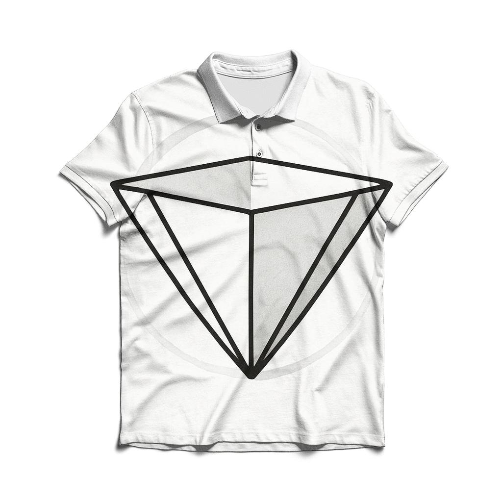 Filter Fold Geometry embroidered polo tops