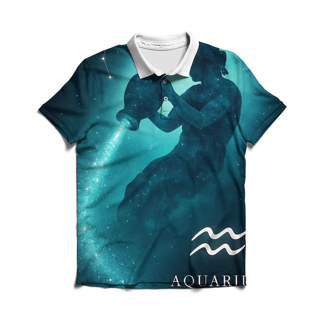 Aquarius Water Bearer Nebula Pour classic pique polos