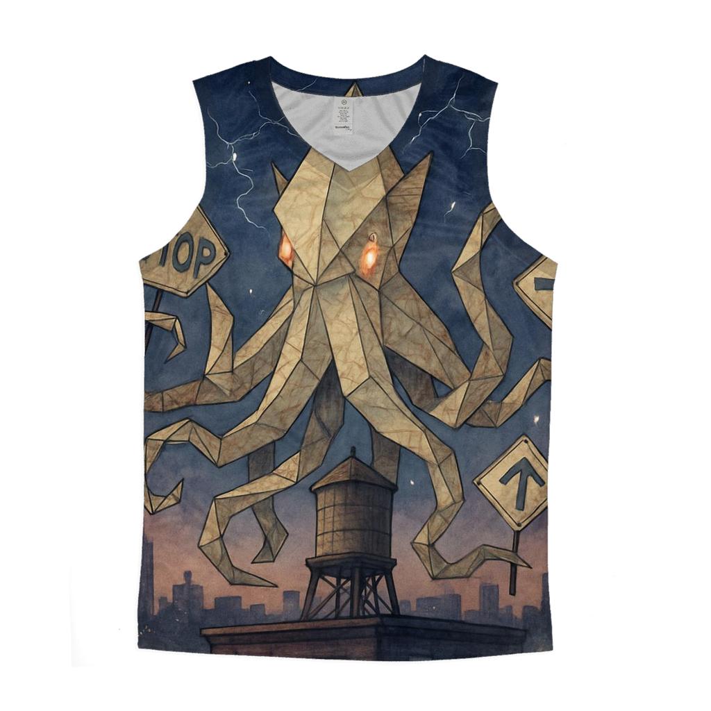 Origami Kraken Skyline sports performance tank tops