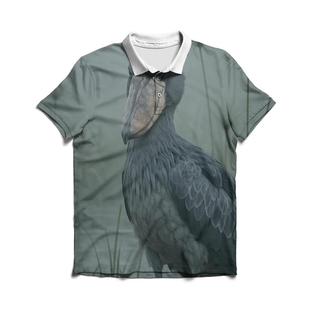 Reedbed Sentinel Shoebill personalized polo shirts