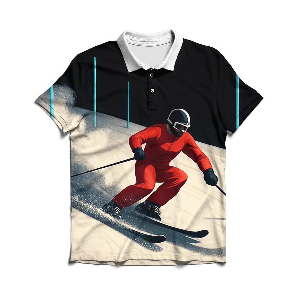 Lunar Powder Ski Slalom custom polo shirts