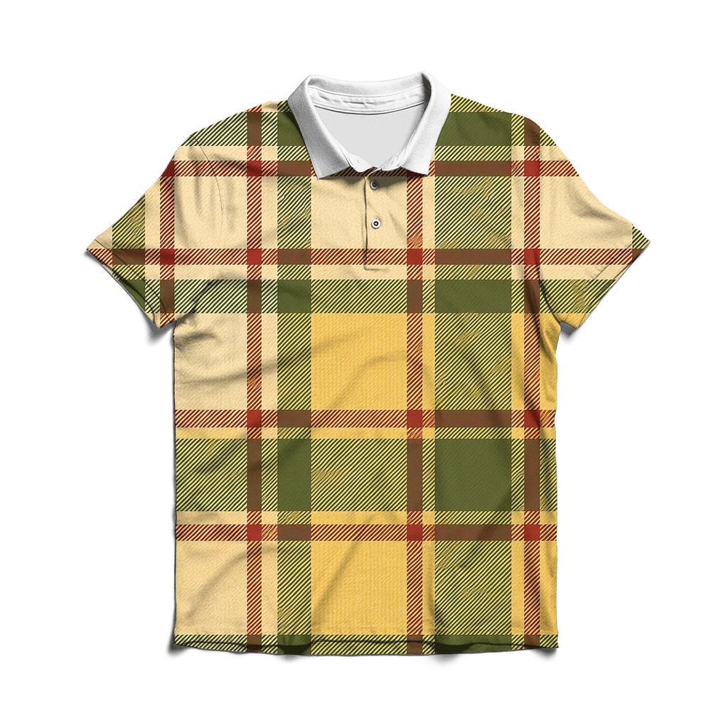 Kitchen Harvest Plaid custom polo shirts