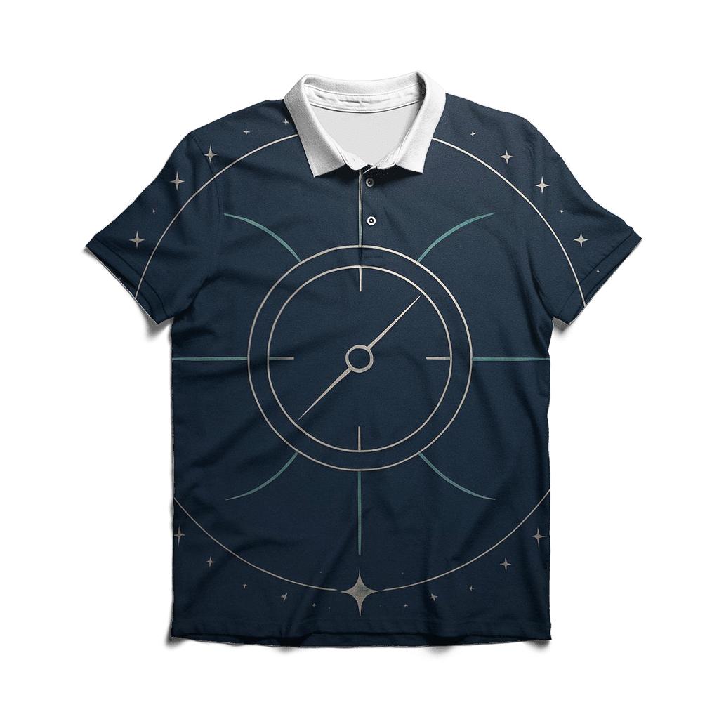 Compass Of Quiet Stars custom polo shirts