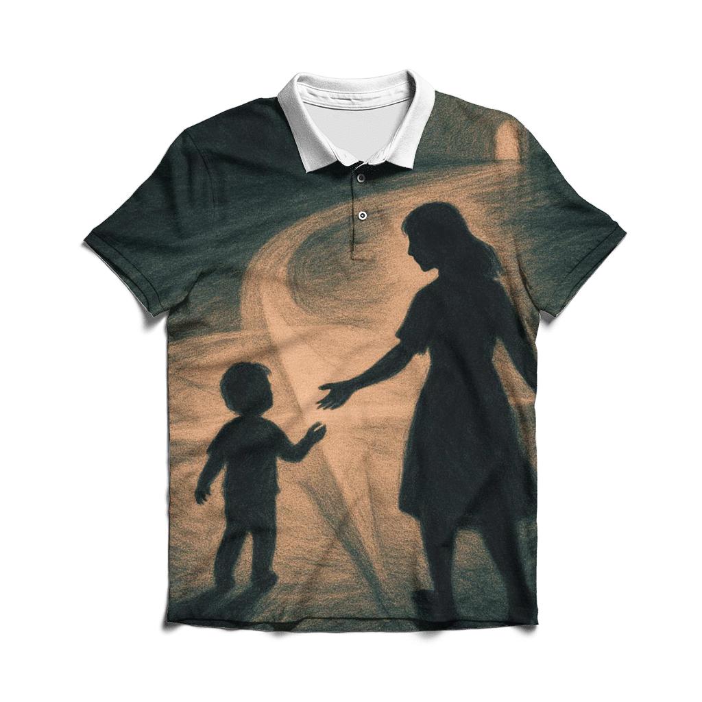 The Compass Of Her Heart That Always Points Home casual sports polo shirts