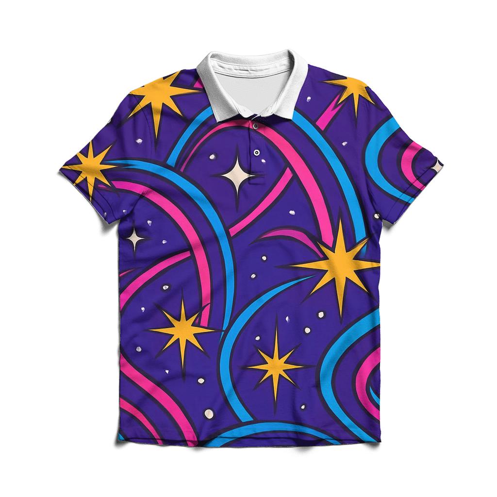Vector Roller Rink Starburst Trail embroidered polo tops