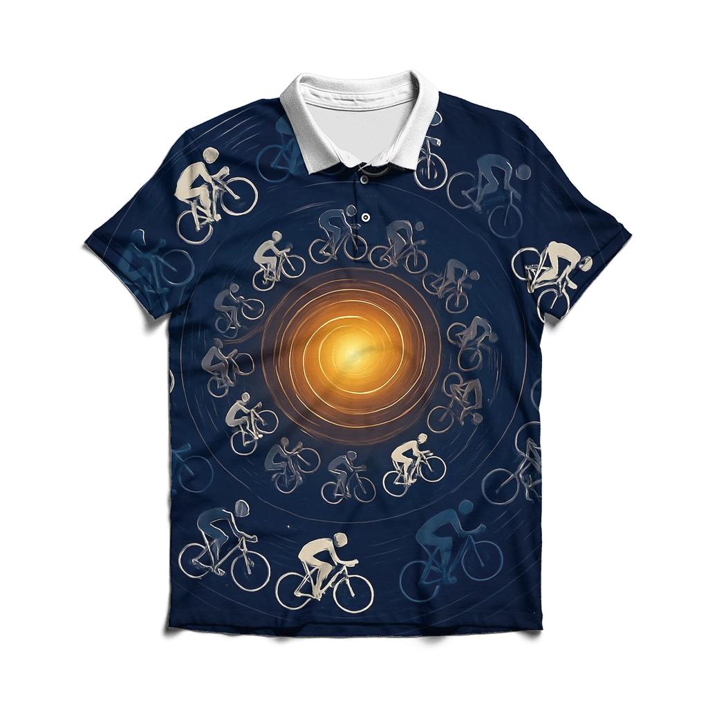 Gravity Well Cycling Peloton casual sports polo shirts