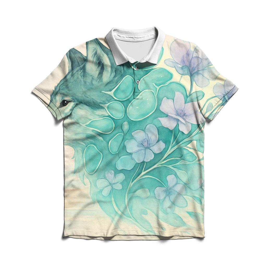 Tideglass Wolf Dream Atlas stylish collar polo tees